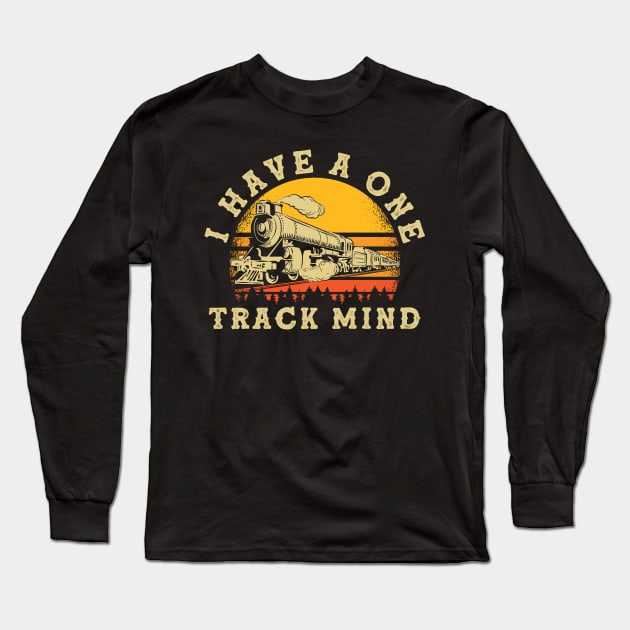 Train Track Mind Long Sleeve T-Shirt by Cooldruck